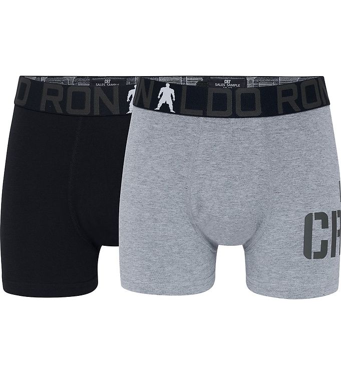 Sort Ronaldo Boxershorts Pak Bambus Grå - Jbs  - 5709405944142
