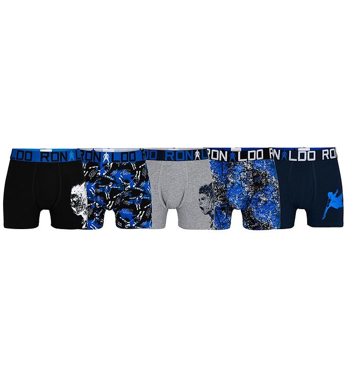 Sort Ronaldo Boxershorts Pak Blå Grå - Jbs  - 5709405791753