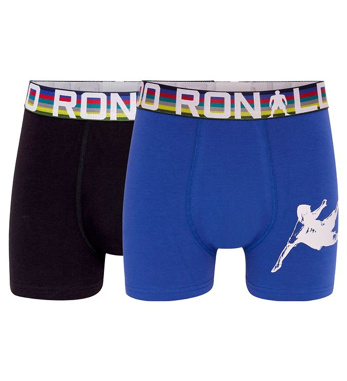 Sort Ronaldo Boxershorts Pak Blå - Jbs  - 5709405860947