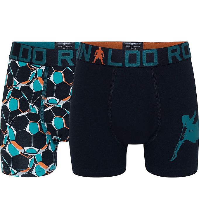 Multifarvet/Sor Ronaldo Boxershorts Pak Sort Multi - Jbs  - 5709405005430