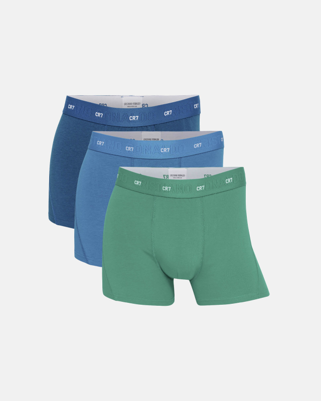 Grøn Trunks Pak Bambusviskose Blå - Cr7  - 5709405888934