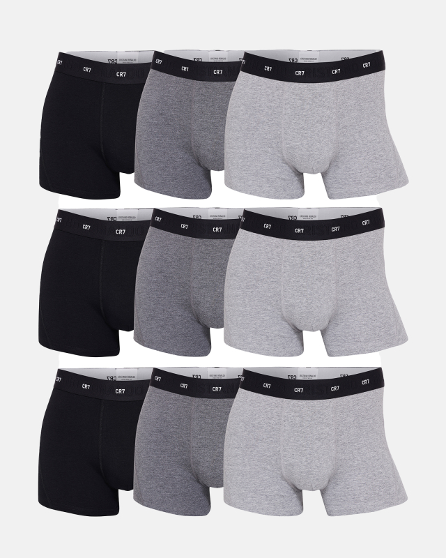 Multifarvet Tights Pak Bambusviskose Sort Grå - Cr7  - 5701586169352